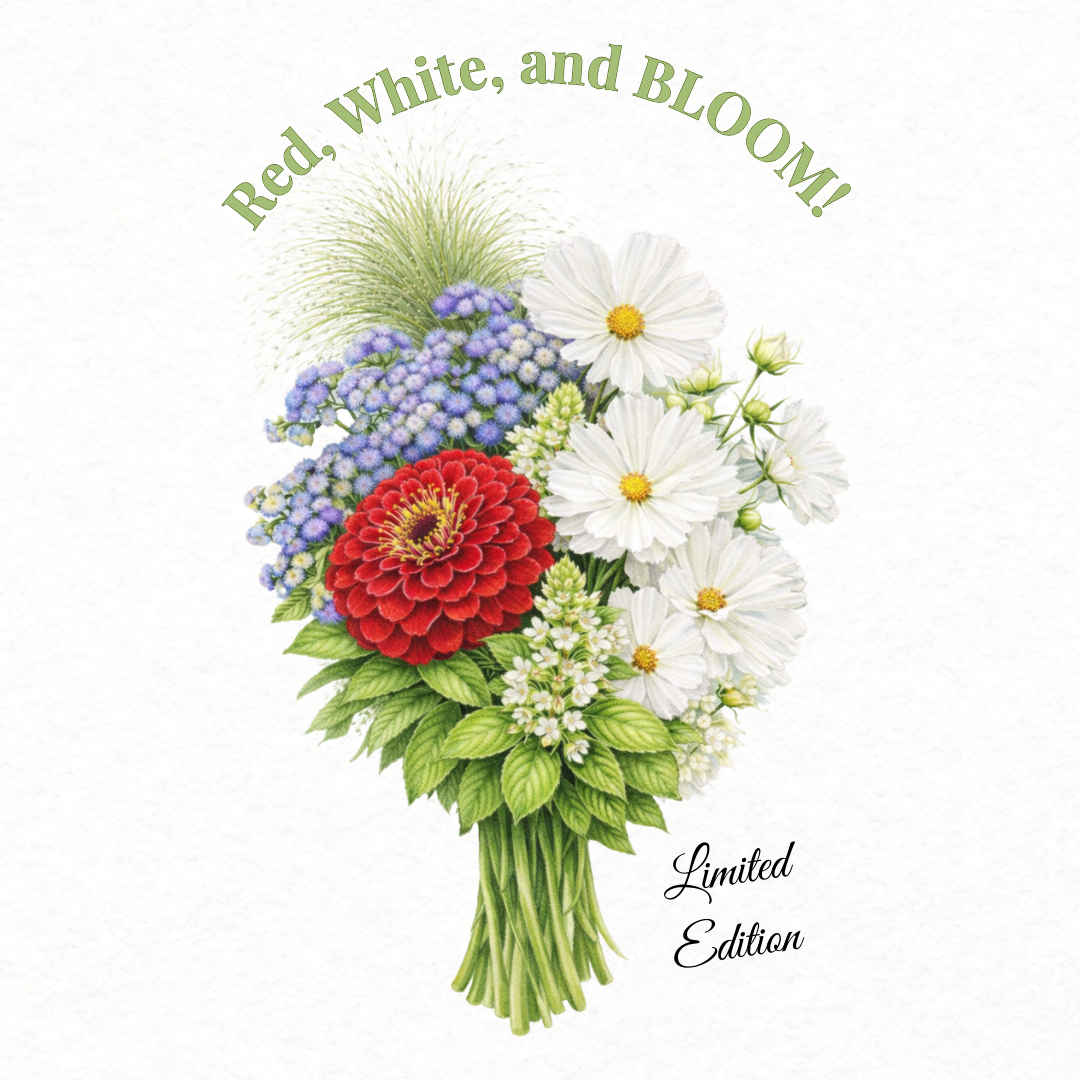 Seed Set, Red, White, and BLOOM!