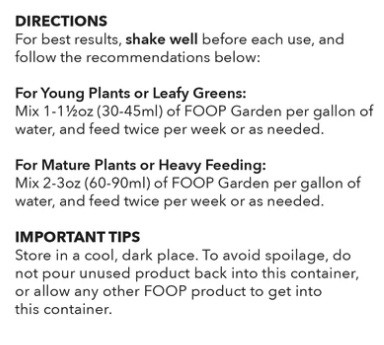 Foop Garden Plant Food