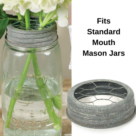 Mason Jar Flower Frog - Chicken Wire