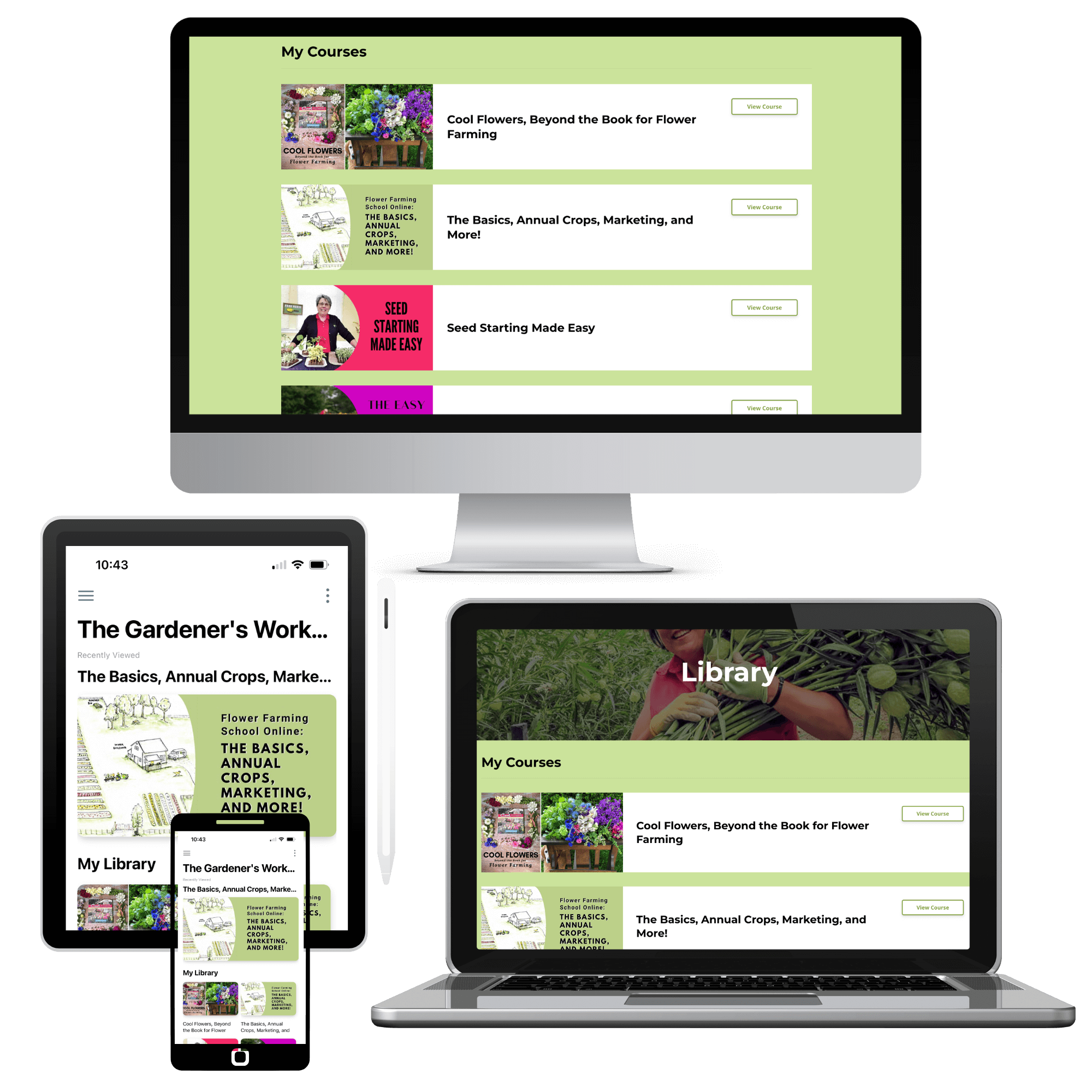 Purchase one of our flower farming schools or mini-courses today to get full access to the content immediately at your fingertips!